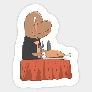 Thanksgiving T.rex Sticker